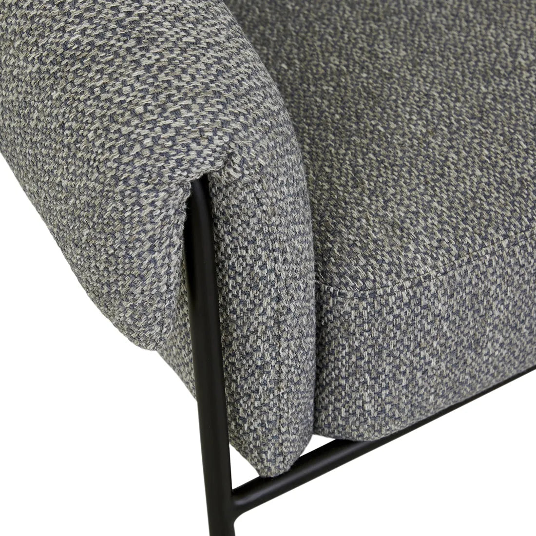 Sid Occasional Chair - Pewter - Matt Black