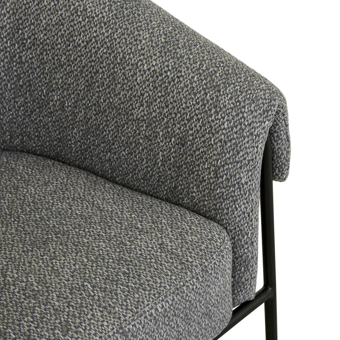 Sid Occasional Chair - Pewter - Matt Black