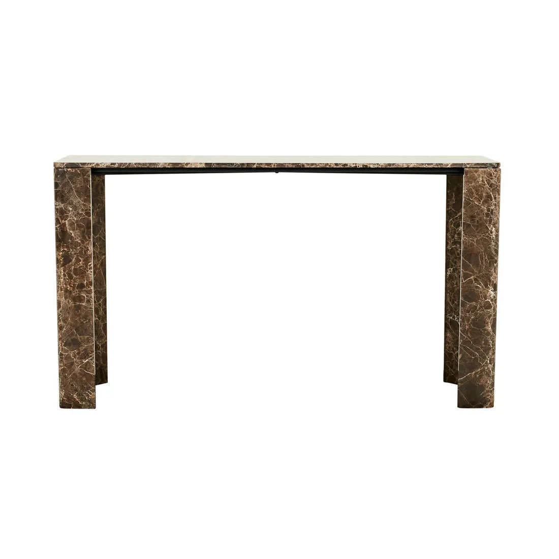 Atlas Slab Console Table - Emperador Marble