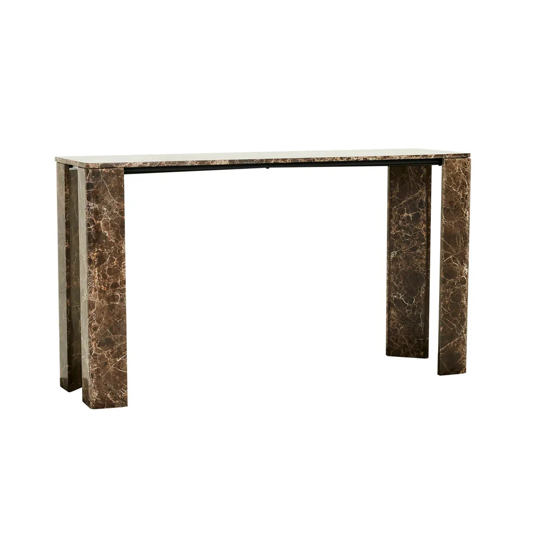Atlas Slab Console Table - Emperador Marble
