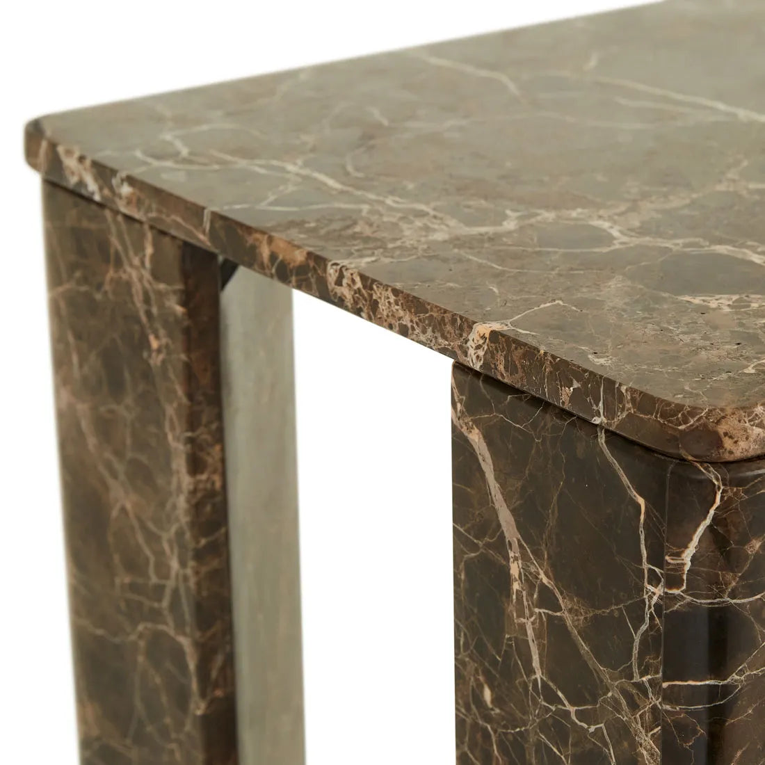 Atlas Slab Console Table - Emperador Marble