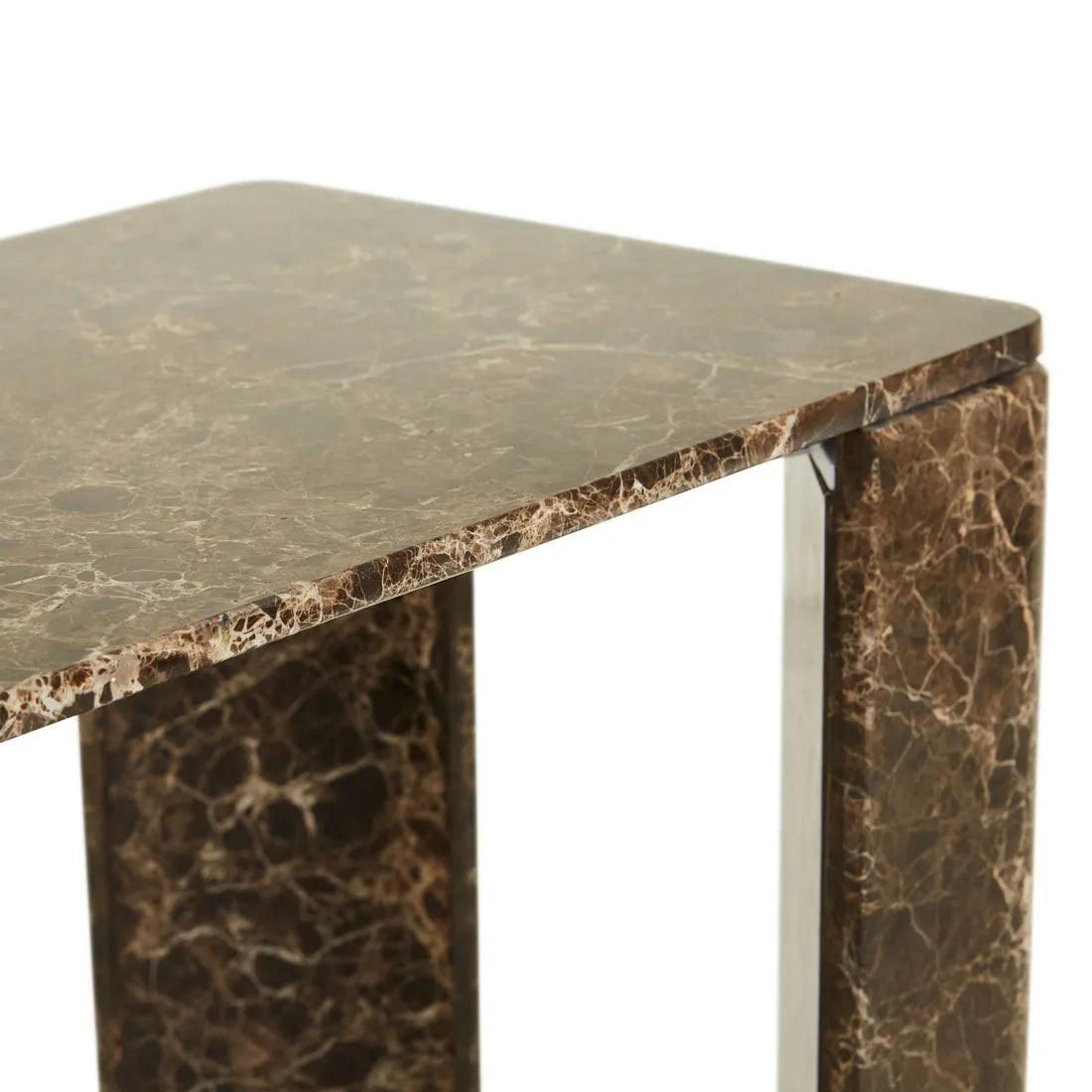 Atlas Slab Console Table - Emperador Marble