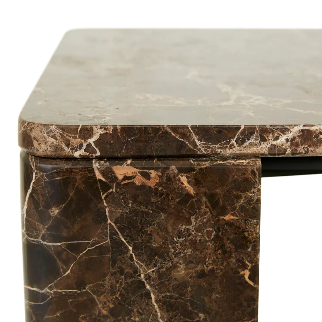Atlas Slab Console Table - Emperador Marble