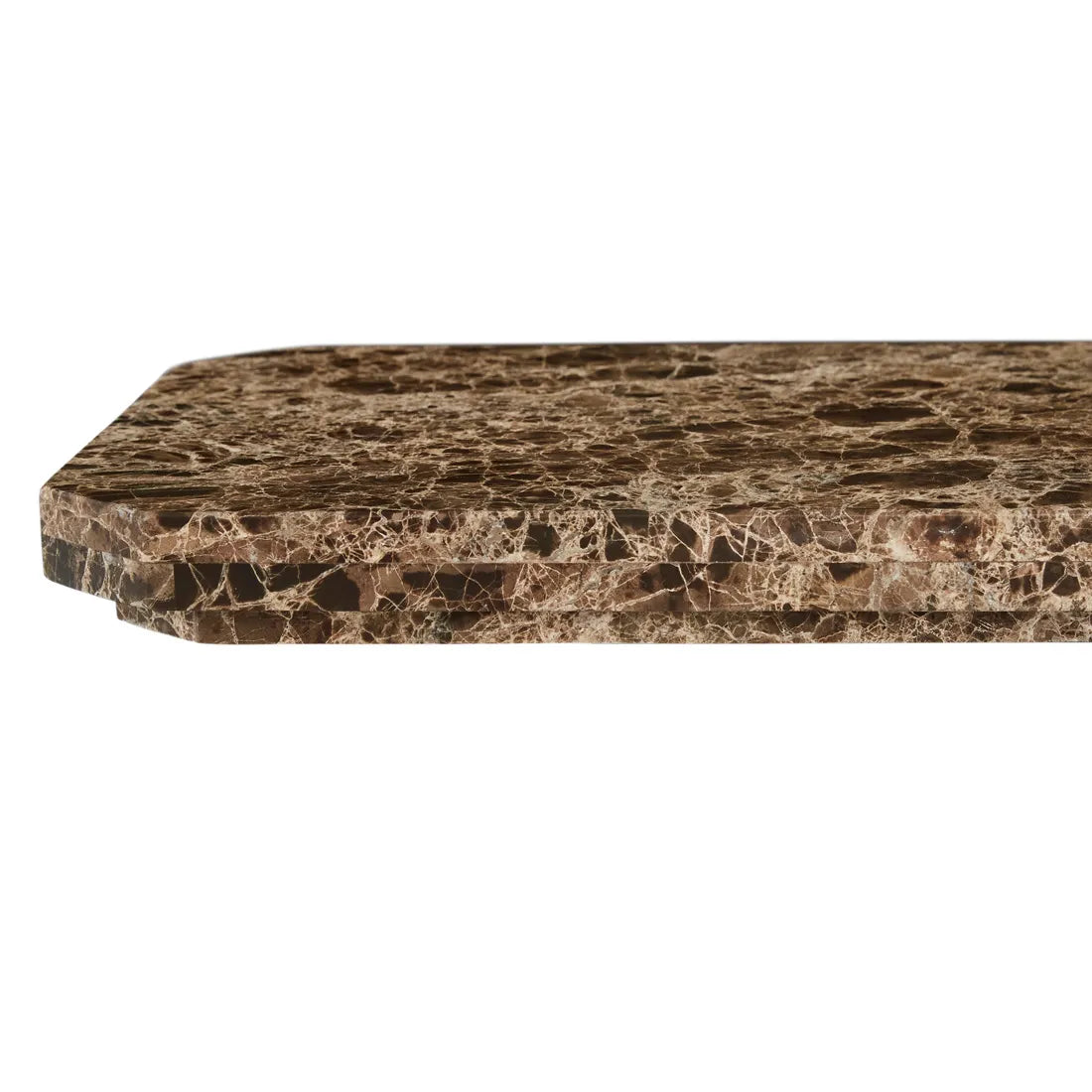 Zelda Marble Console - Emperador Marble - Satin Rosso Marble