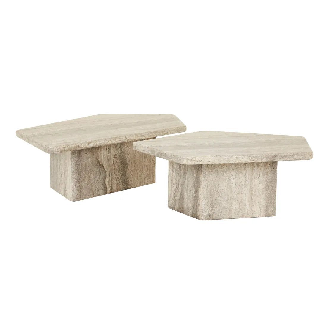 Floe Marble Coffee Table - Silver Travertine