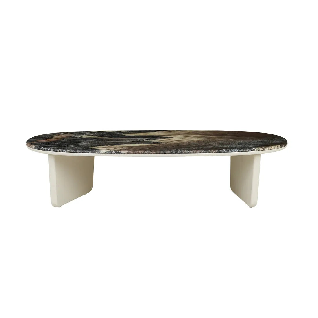 Nido Marble Coffee Table - Matt Storm Marble - Porcelain