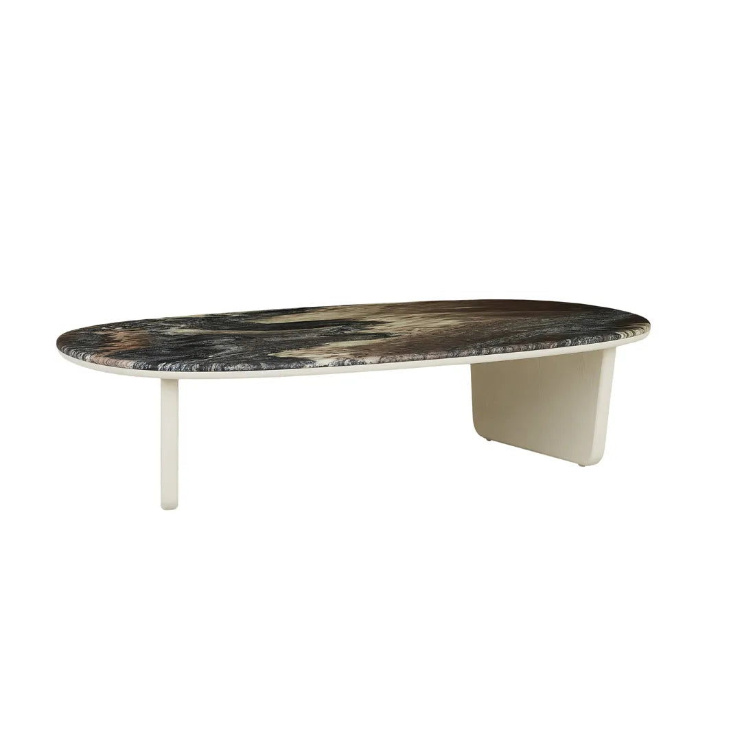 Nido Marble Coffee Table - Matt Storm Marble - Porcelain
