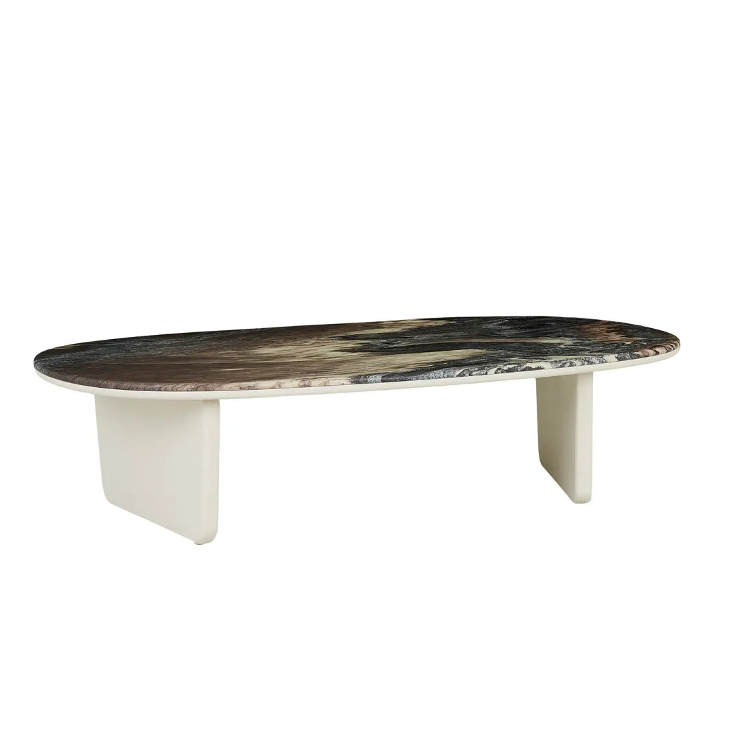 Nido Marble Coffee Table - Matt Storm Marble - Porcelain