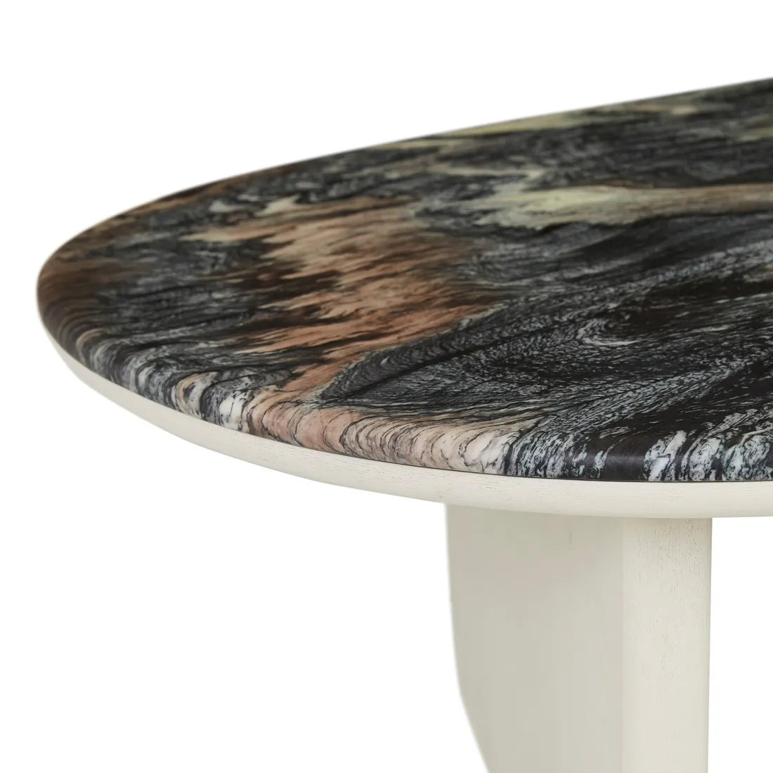 Nido Marble Coffee Table - Matt Storm Marble - Porcelain
