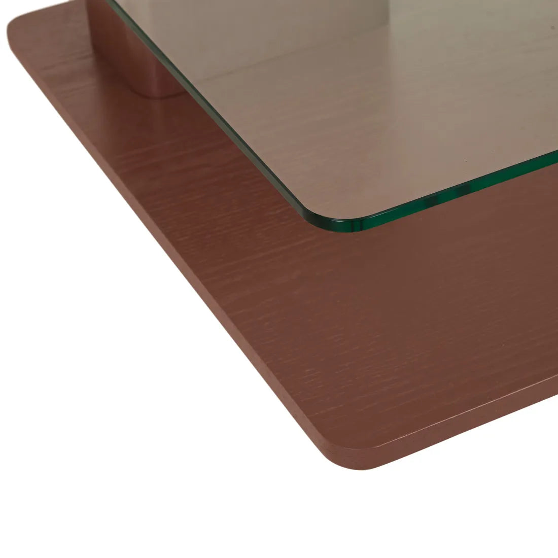 Teddy Coffee Table - Clear Tempered Glass - Brick