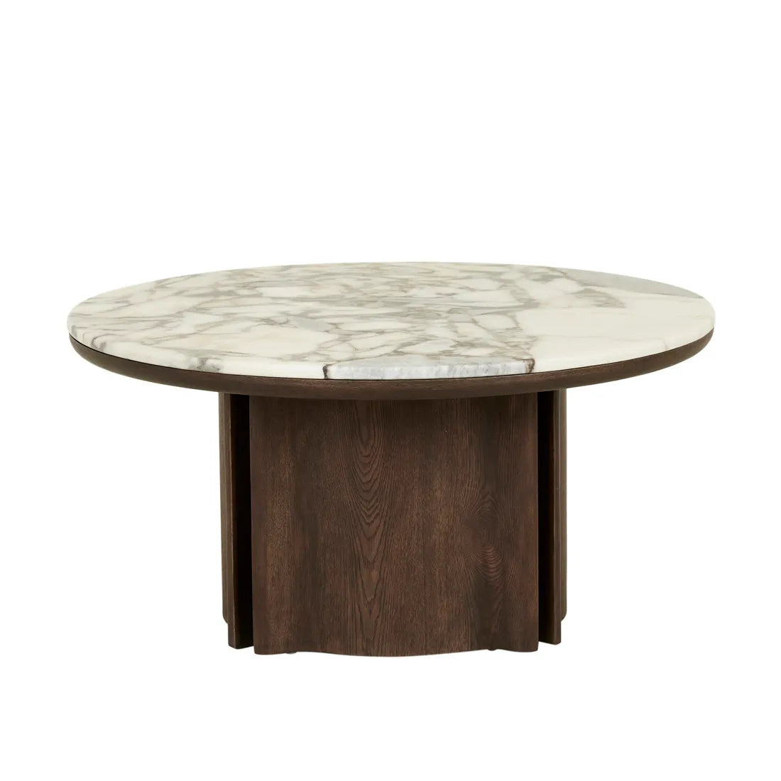 Leon Marble Coffee Table - Matt Ocean Marble - Tobacco Ash