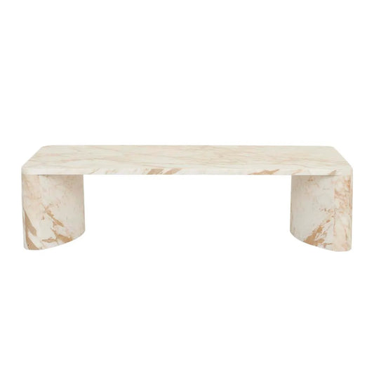 Verity Coffee Table - Golden White Marble
