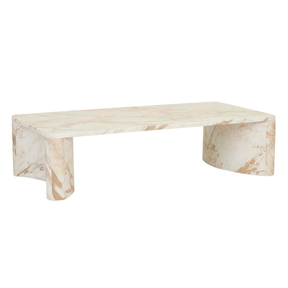Verity Coffee Table - Golden White Marble