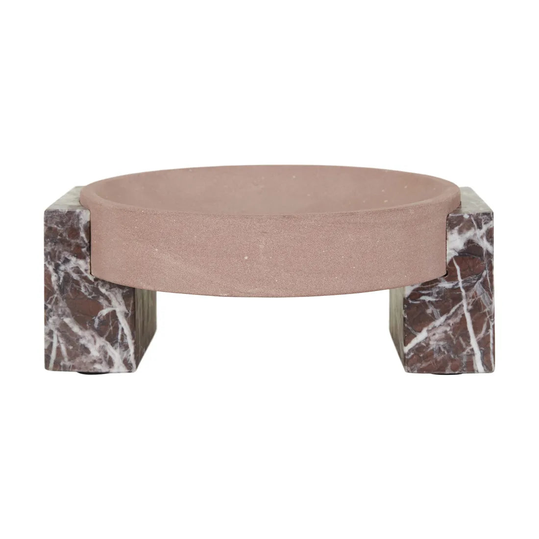 Rufus Hedra Bowl - Rosso Marble - Red Sandstone