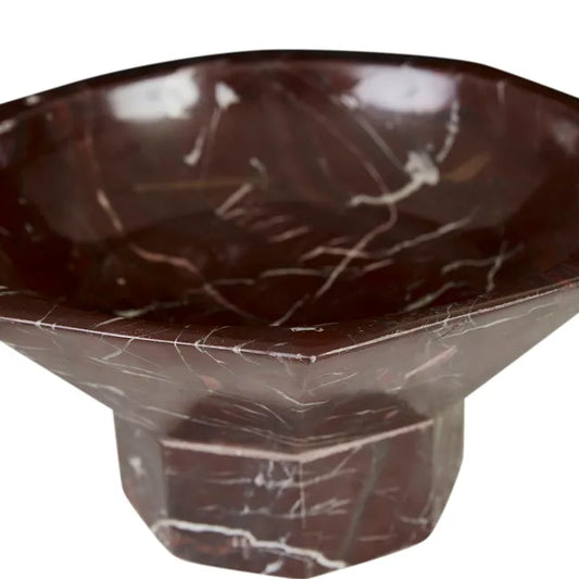 Rufus Zenith Low Bowl - Rosso Marble