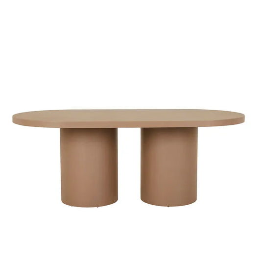 Petra Oval Dining Table - Neutral Clay Pitted