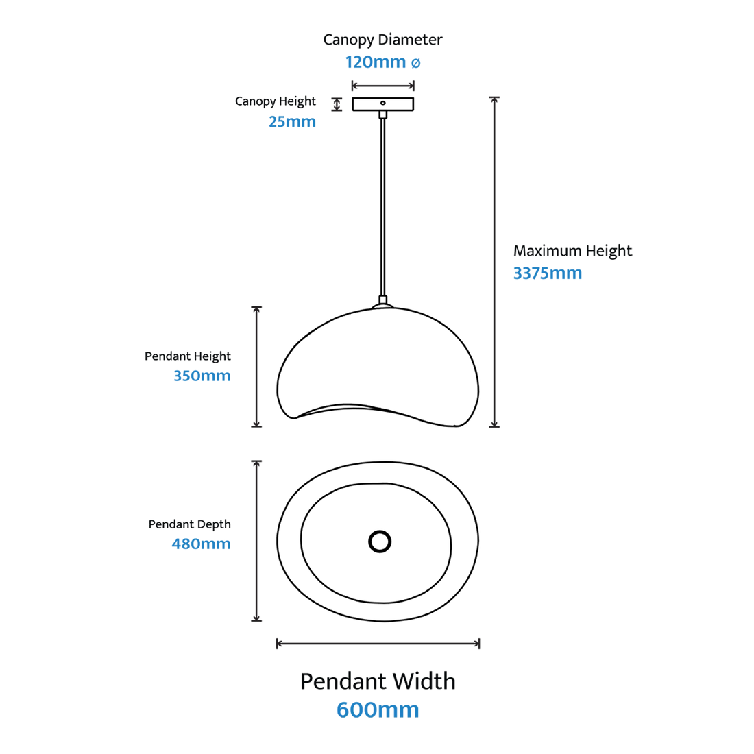 Calibo Cardinal Wabi Sabi Pendant Light - Large