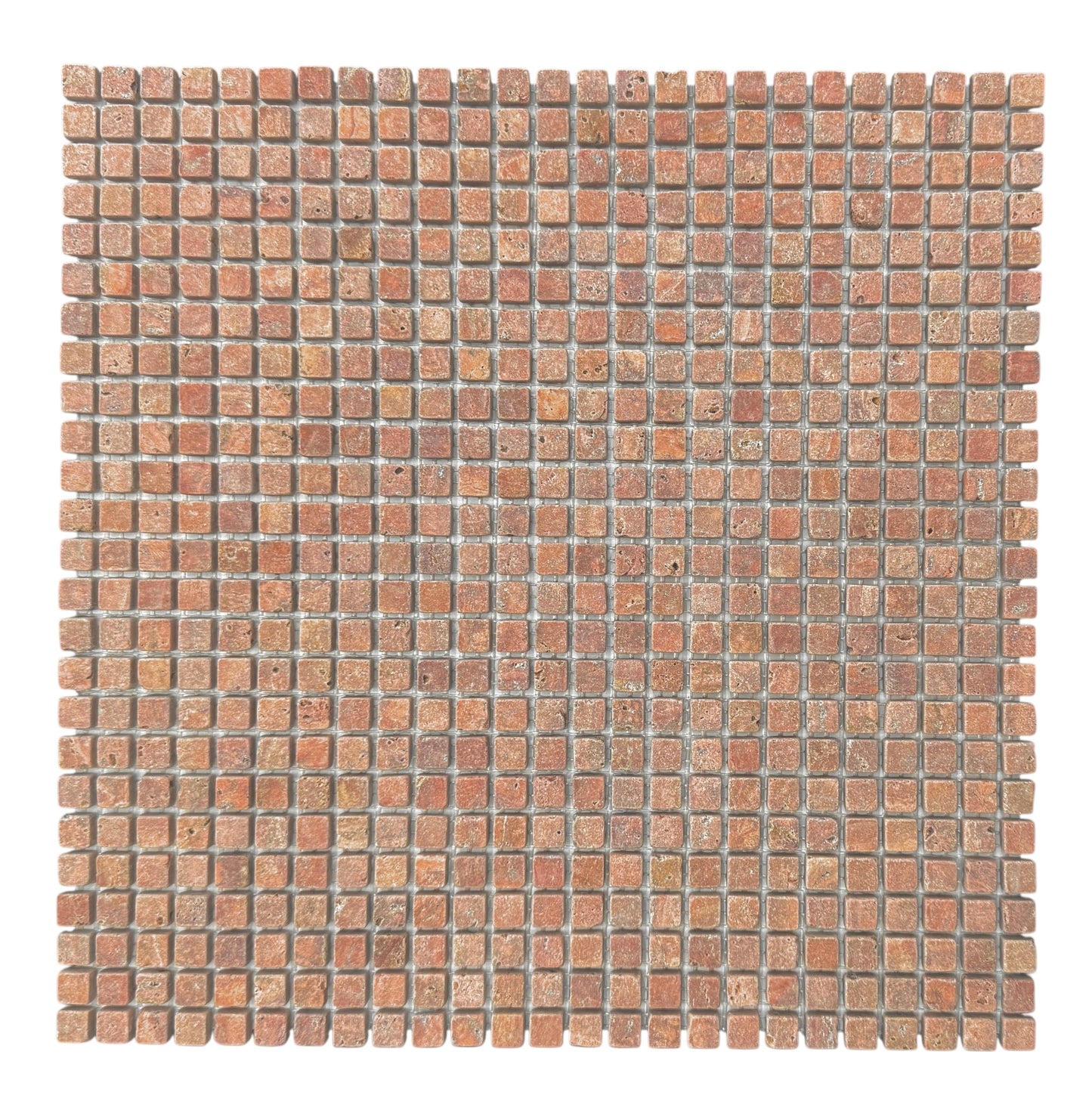 MINI SQUARE RED TRAVERTINE TUMBLED 10