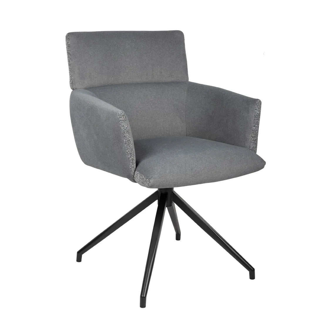 Kellan Swivel Base Chair - Shadow - Matt Black