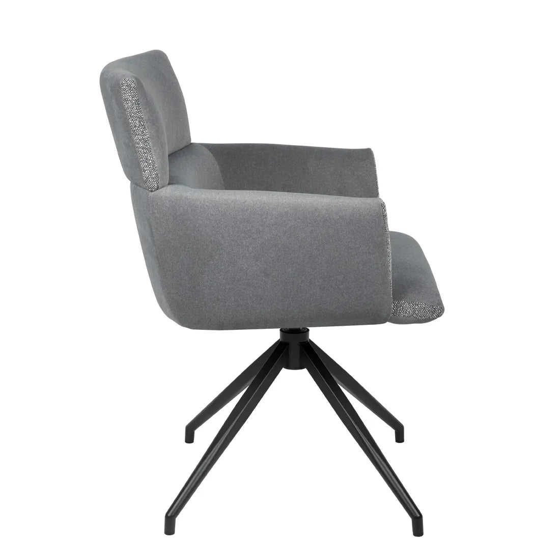Kellan Swivel Base Chair - Shadow - Matt Black