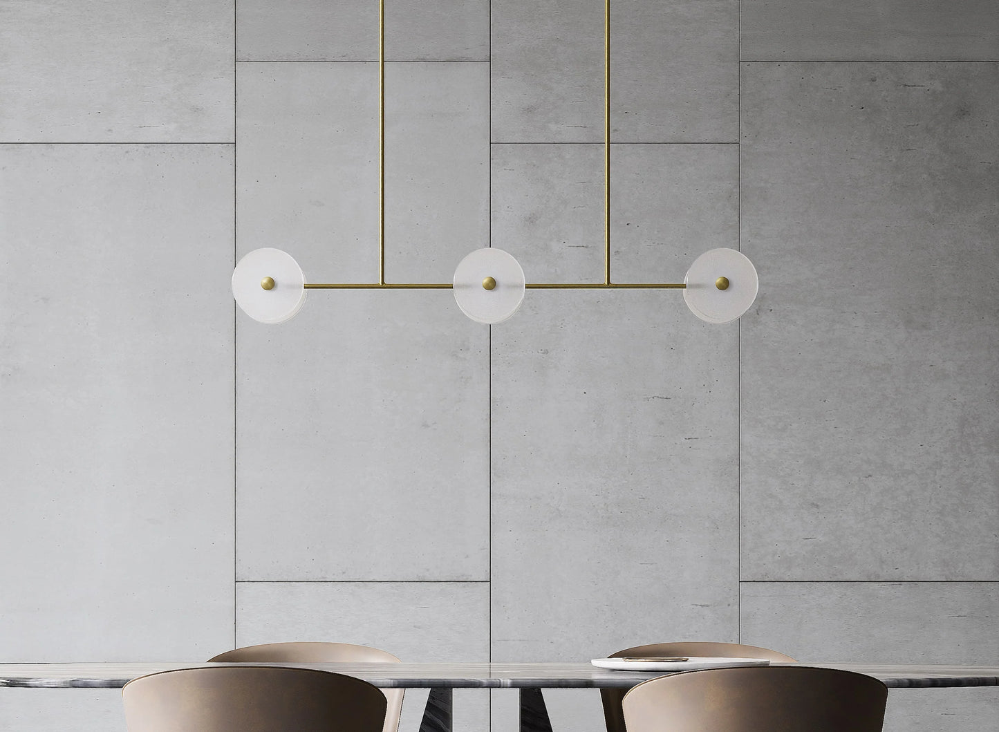 Coral Linear Rod (6) Brass Clear glass