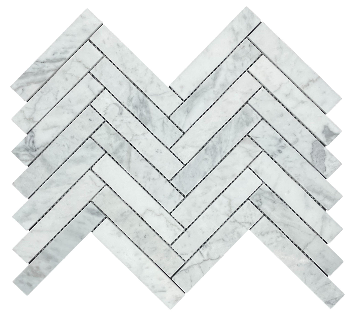 HERRINGBONE CARRARA HONED CHIP