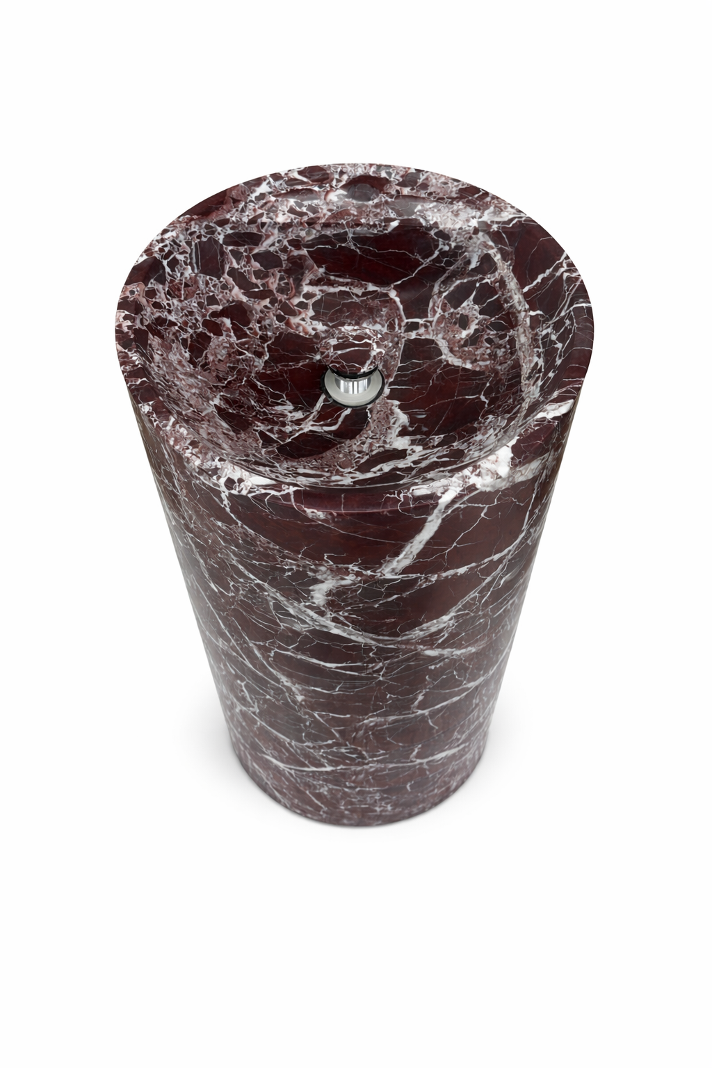 Freestanding Marble Basin – Rosso Breccia