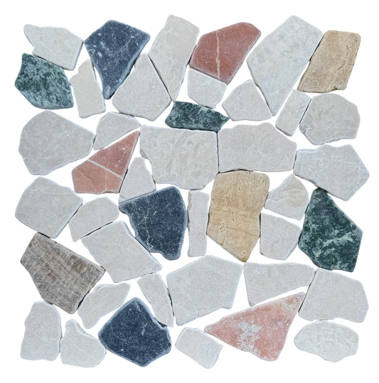 CRAZY MULTI 5 MARBLE TUMBLED  SHEET