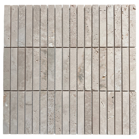ITALIAN WHITE TRAVERTINE STACK HONED