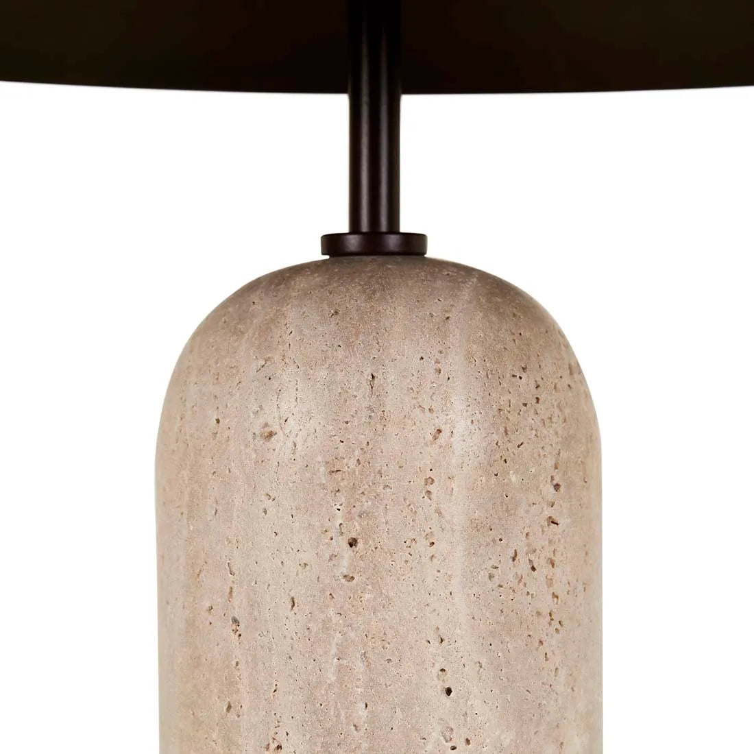 Easton Ellipse Table Lamp - Burgundy - Travertine