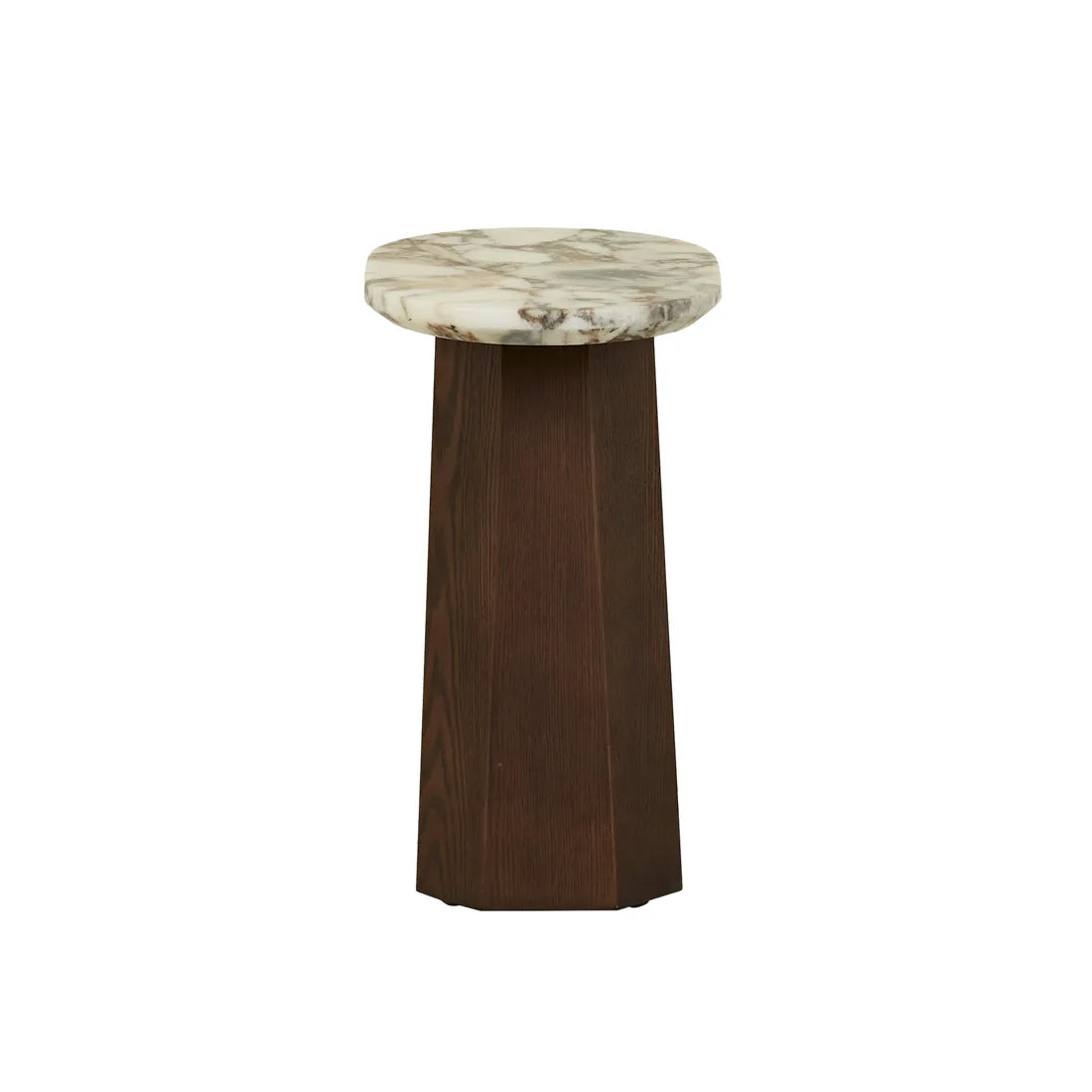 Silo Marble Side Table - Tobacco Ash - Matt Ocean Marble