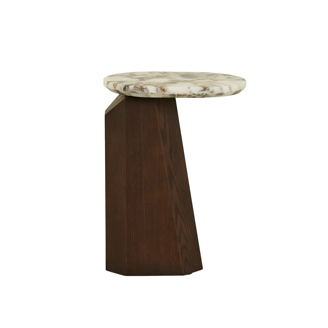 Silo Marble Side Table - Tobacco Ash - Matt Ocean Marble