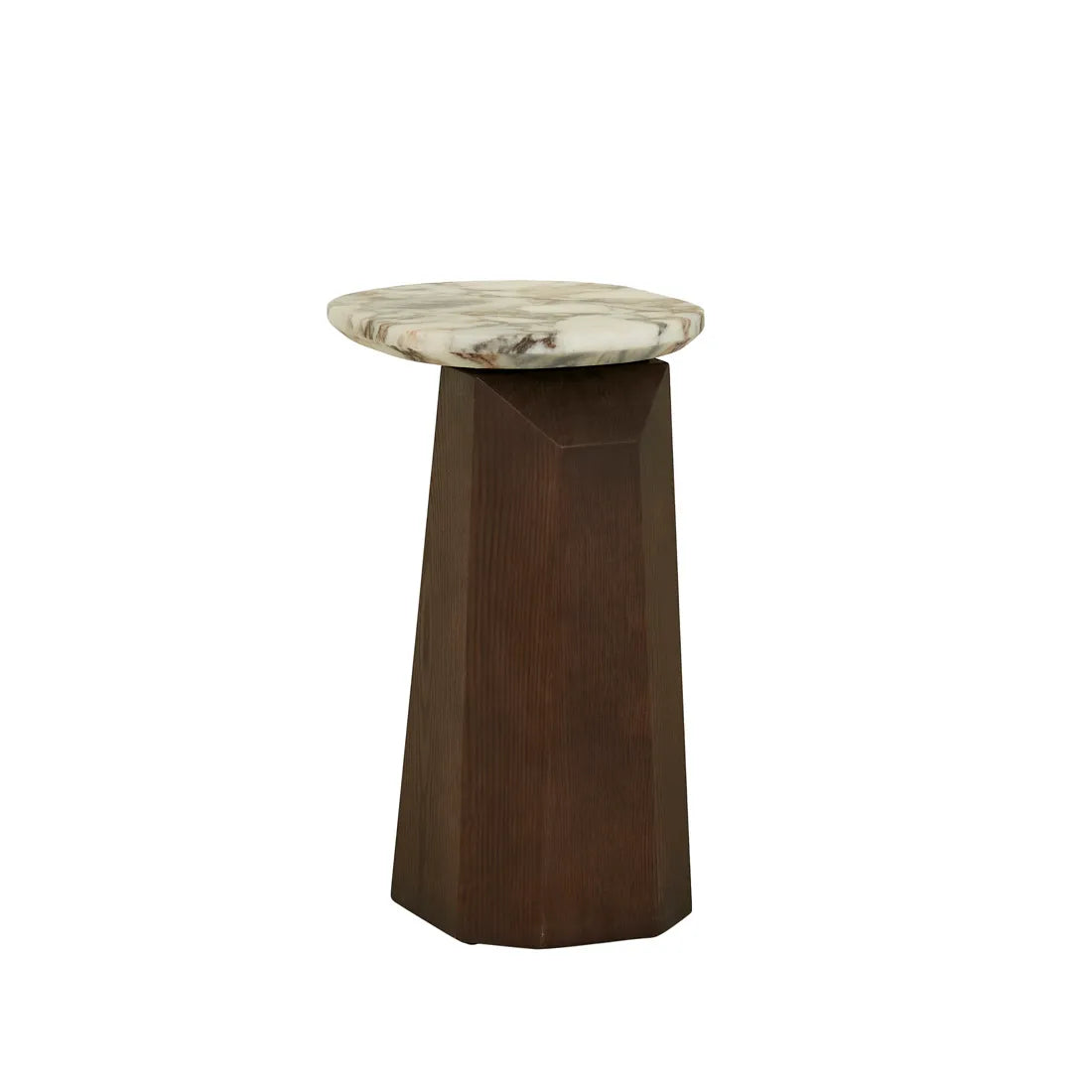 Silo Marble Side Table - Tobacco Ash - Matt Ocean Marble