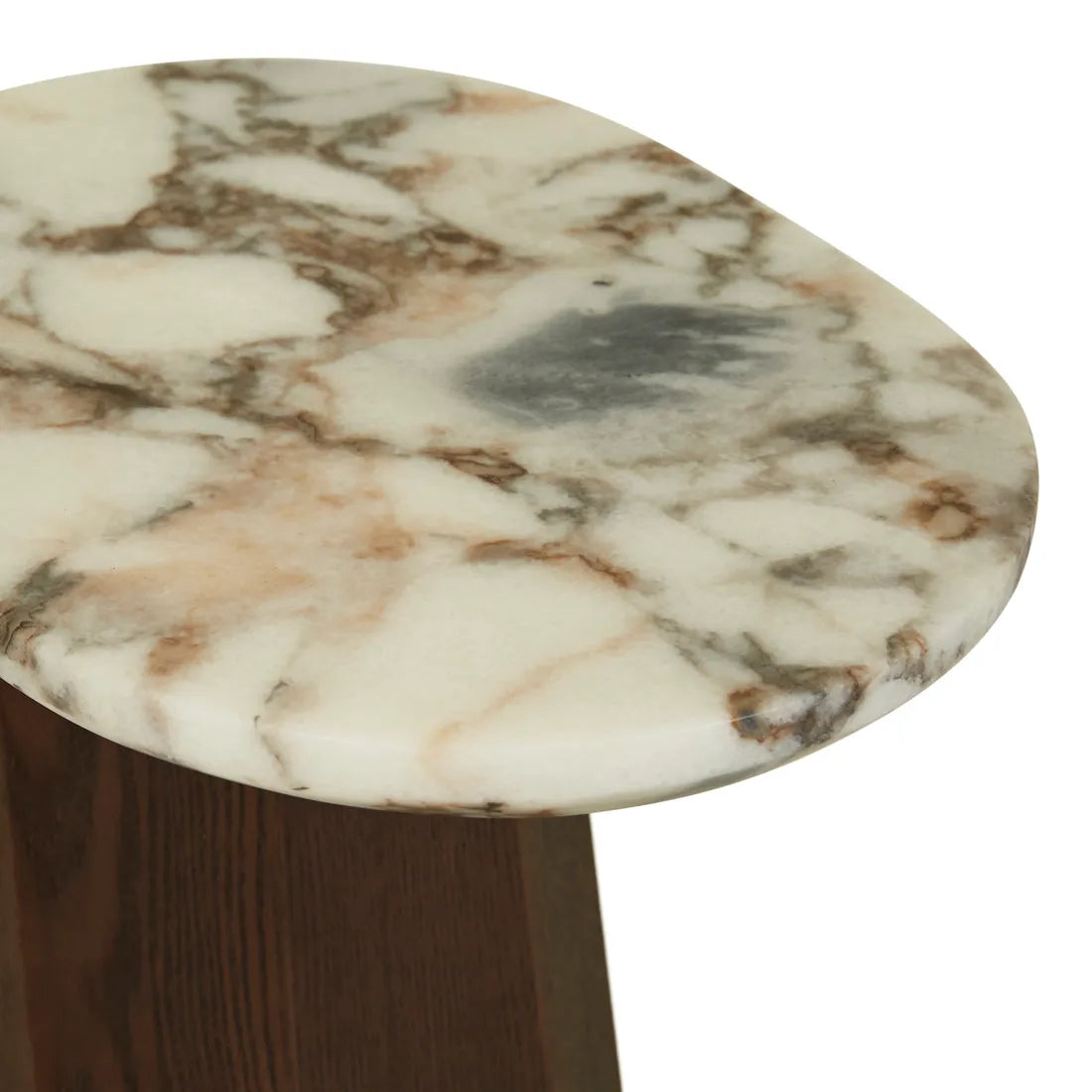 Silo Marble Side Table - Tobacco Ash - Matt Ocean Marble