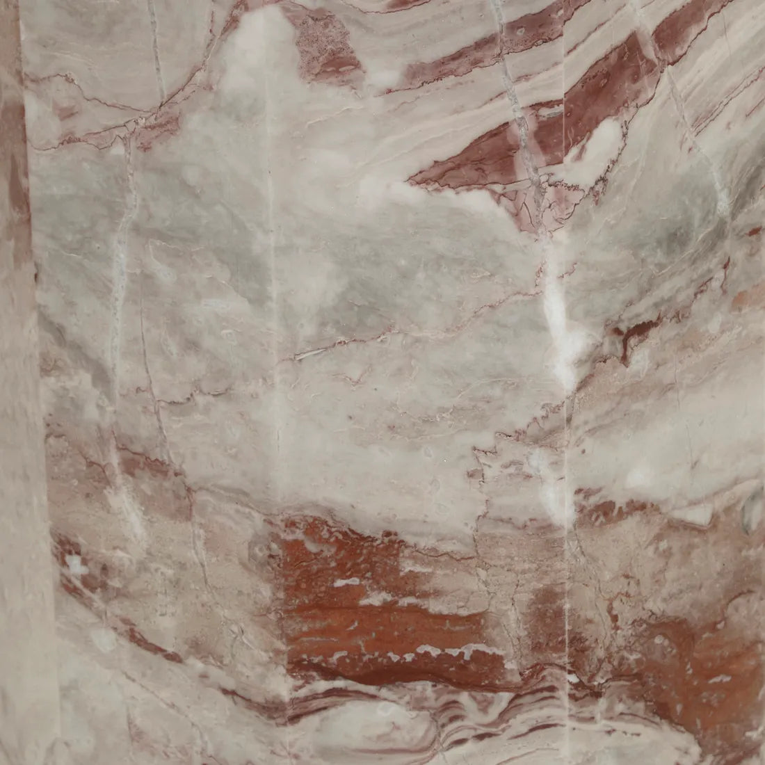 Atlas Decagon Side Table - Monica Red Marble