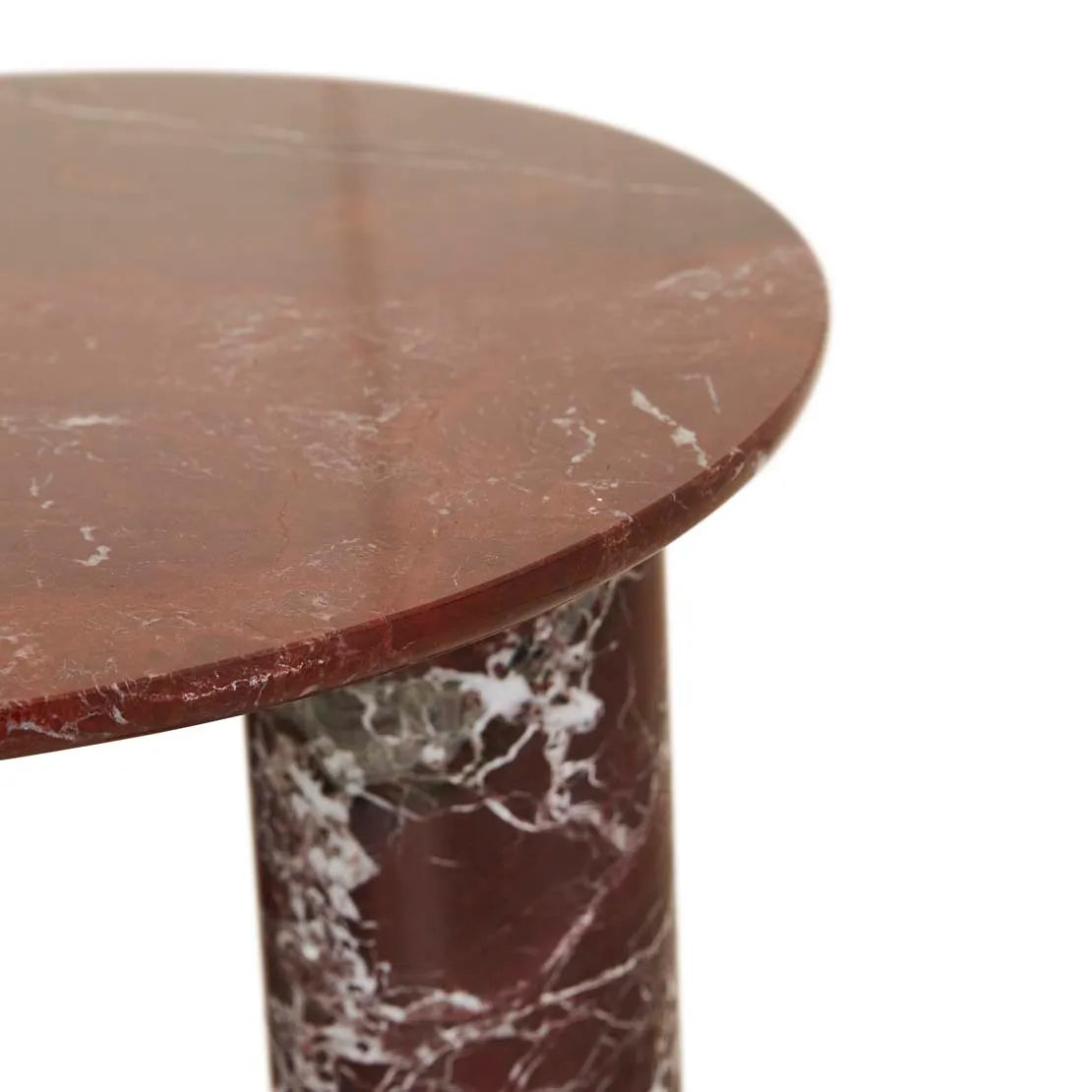 Atlas Orbit Side Table - Rouge Marble