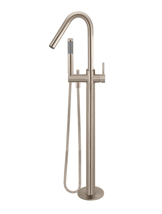 ROUND FREESTANDING BATH SPOUT AND HAND SHOWER