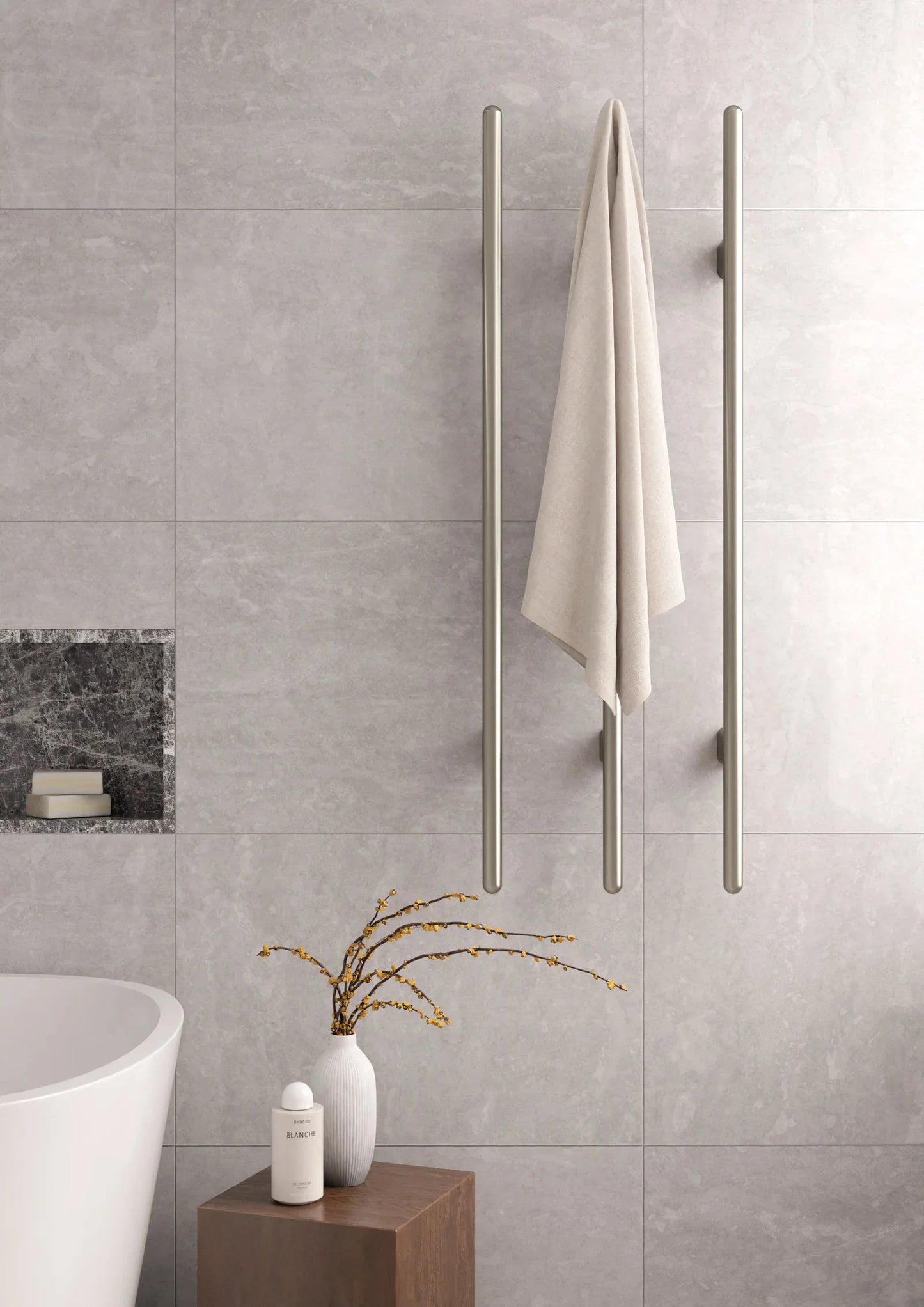 MEIR HEATED VERTICAL TOWEL RAIL