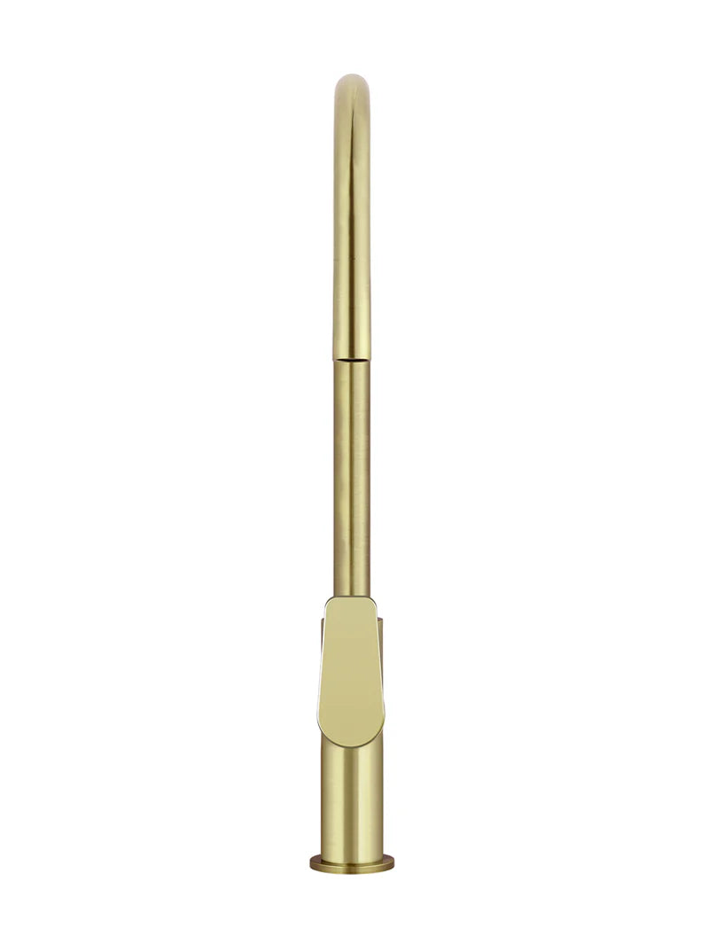 MEIR ROUND PADDLE PICCOLA PULL OUT KITCHEN MIXER TAP