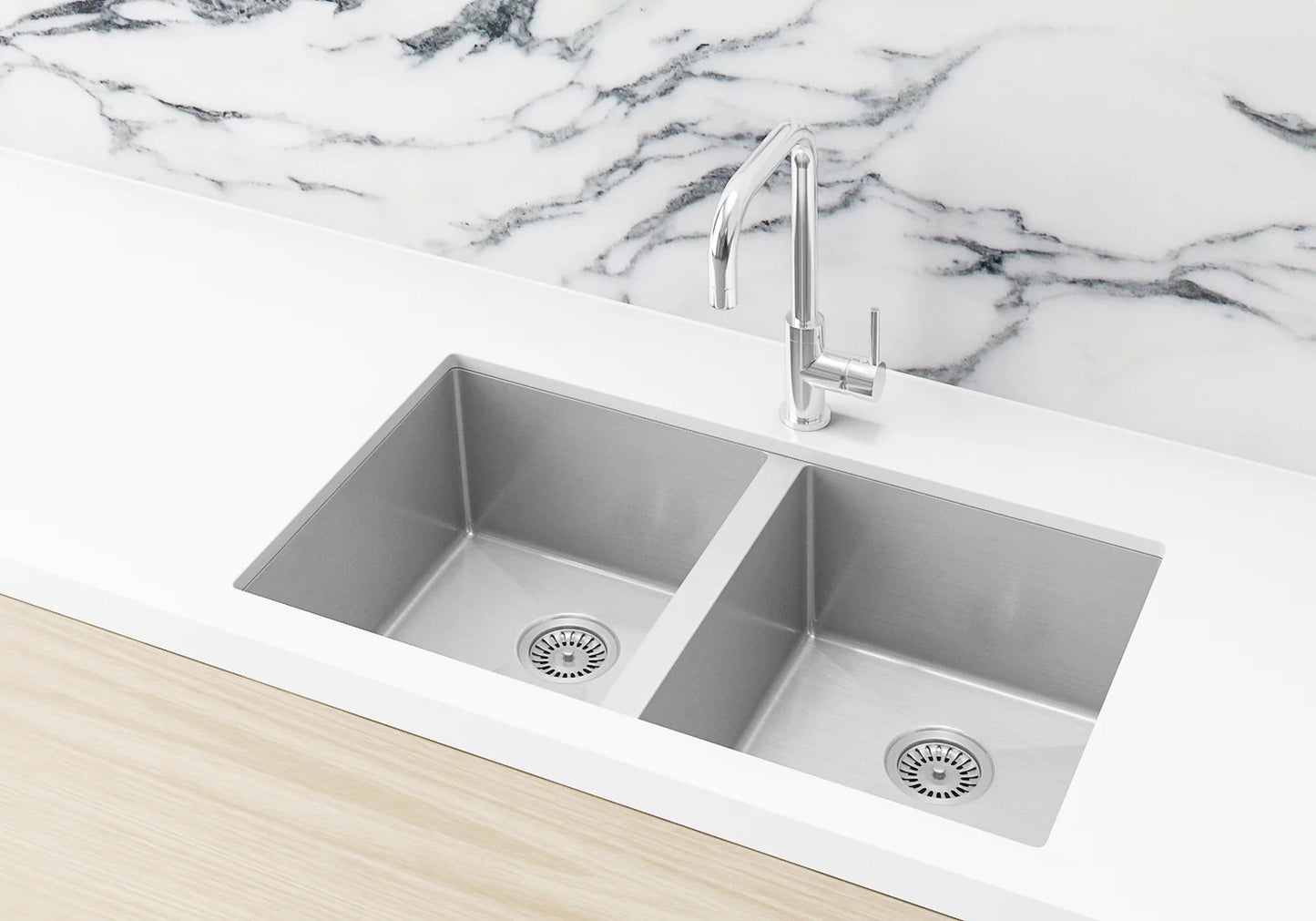MEIR LAVELLO KITCHEN SINK - DOUBLE BOWL 760 X 440