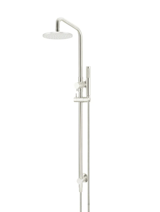 MEIR ROUND COMBINATION SHOWER RAIL, 200MM ROSE, SINGLE FUNCTION HAND SHOWER