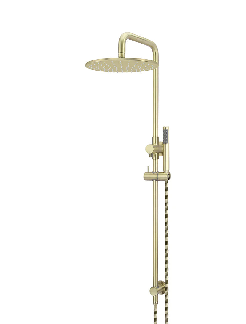 MEIR ROUND COMBINATION SHOWER RAIL, 300MM ROSE, SINGLE FUNCTION HAND SHOWER