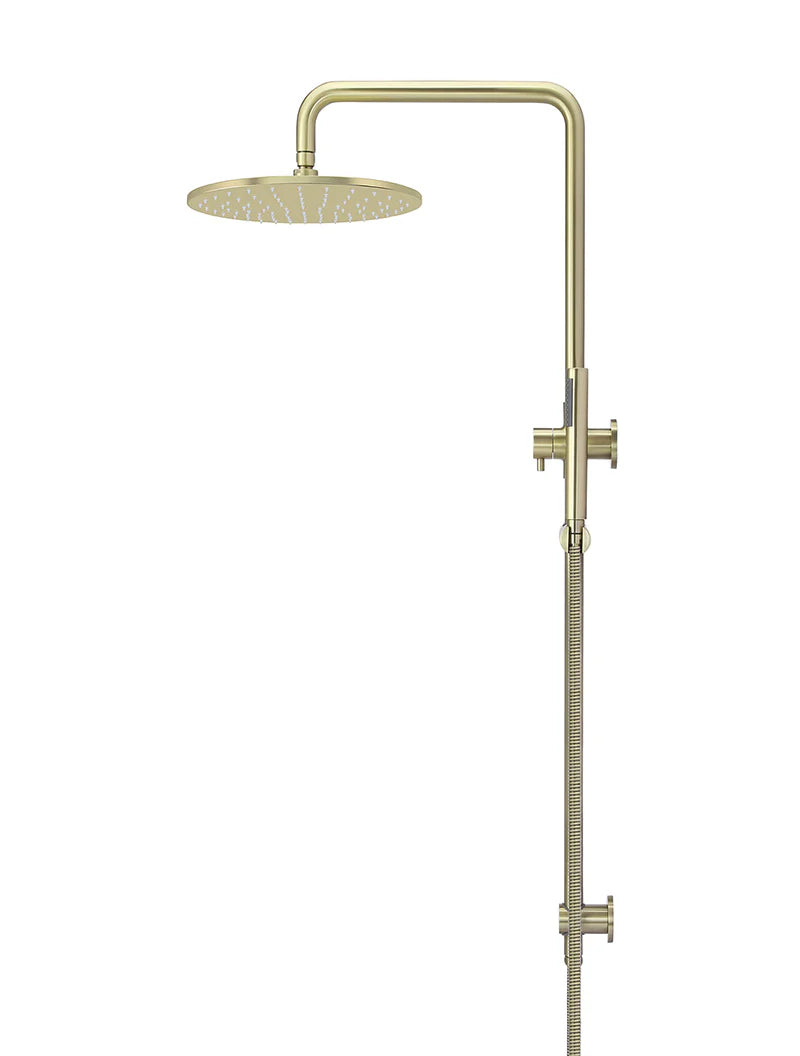 MEIR ROUND COMBINATION SHOWER RAIL, 300MM ROSE, SINGLE FUNCTION HAND SHOWER