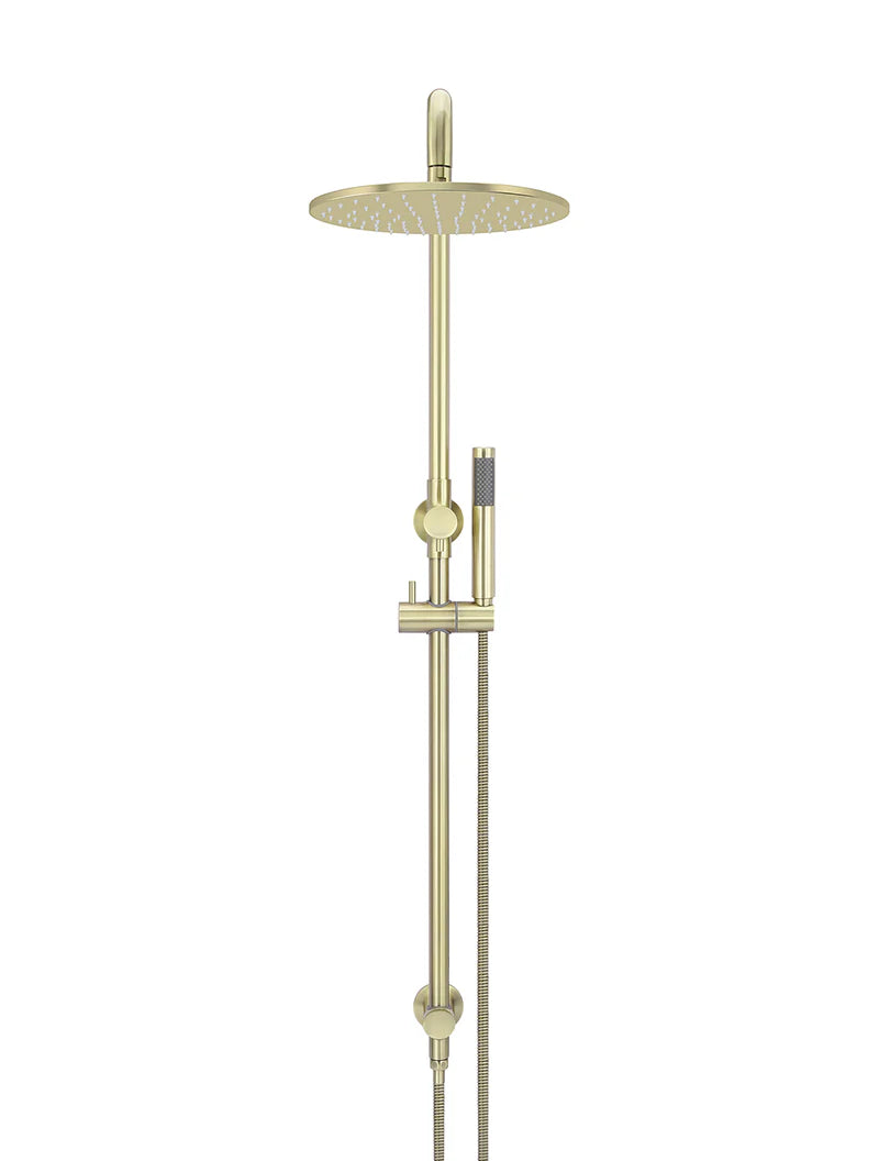 MEIR ROUND COMBINATION SHOWER RAIL, 300MM ROSE, SINGLE FUNCTION HAND SHOWER
