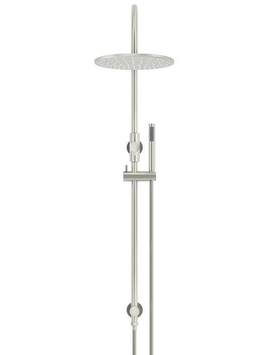 MEIR ROUND GOOSENECK SHOWER SET WITH 300MM ROSE, SINGLE-FUNCTION HAND SHOWER