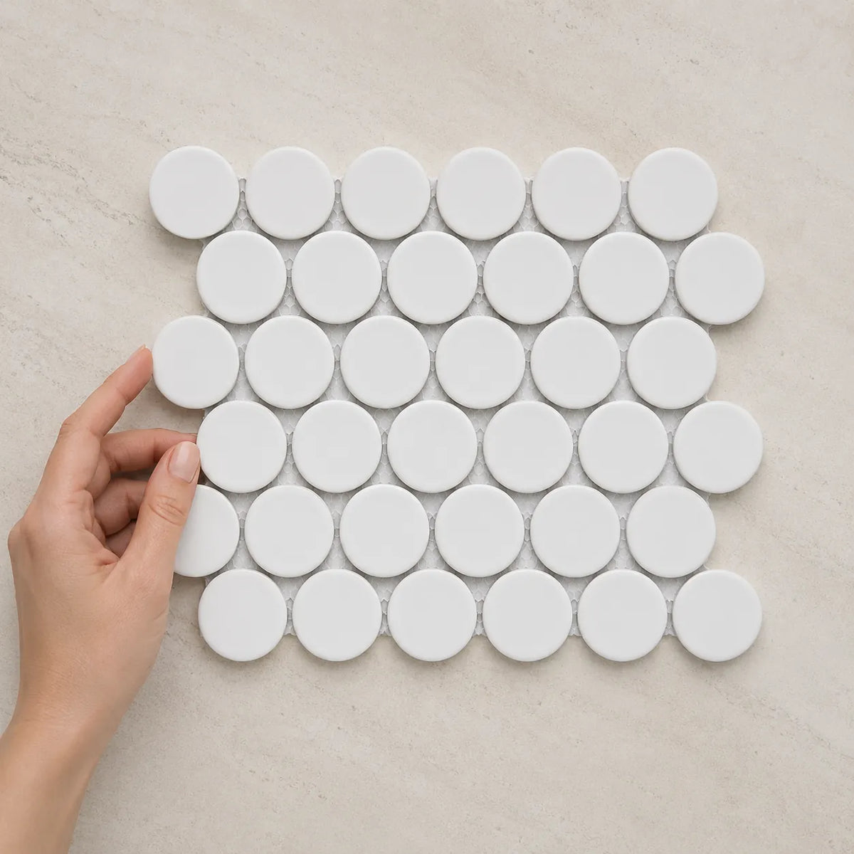 Penny Jumbo White Matt