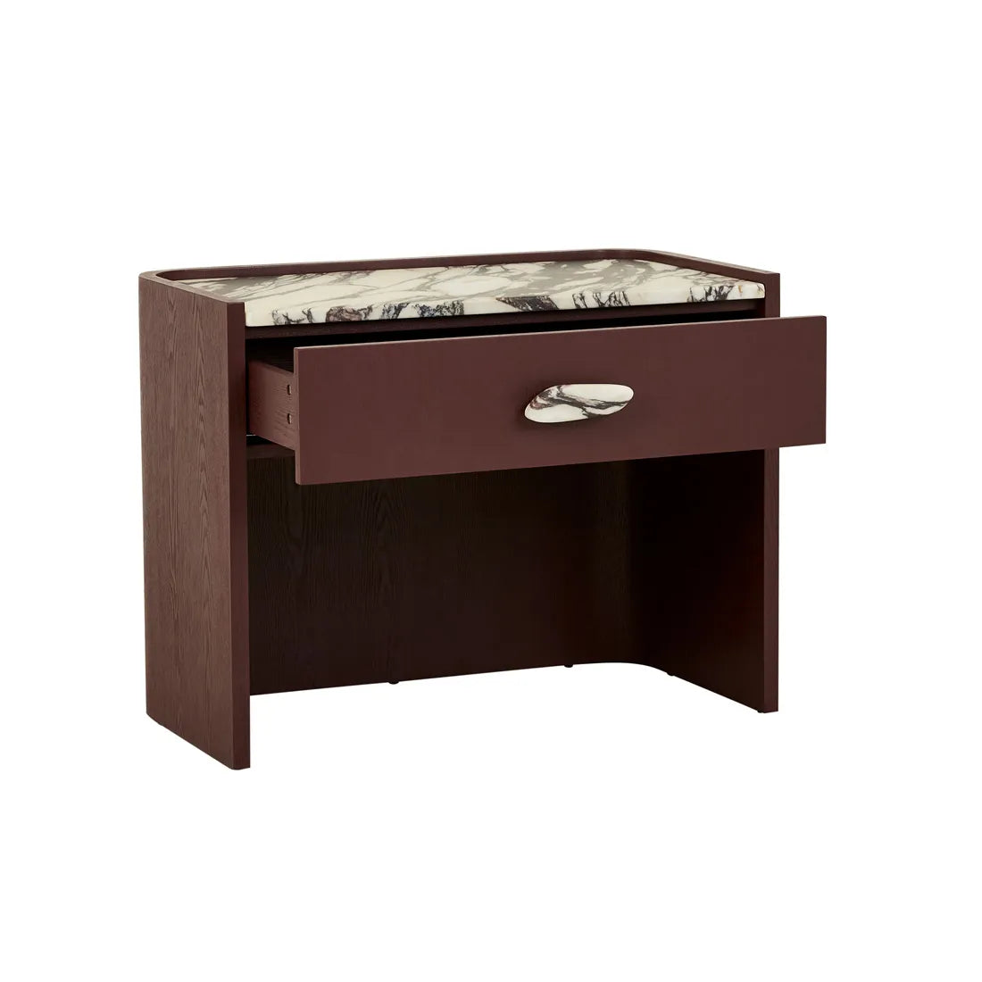 Elsie 1 Drawer Large Bedside - Viola Marble - Shiraz
