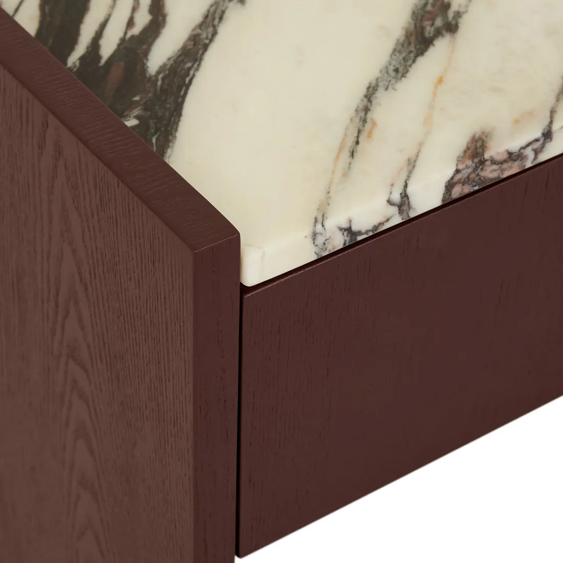 Elsie 1 Drawer Large Bedside - Viola Marble - Shiraz