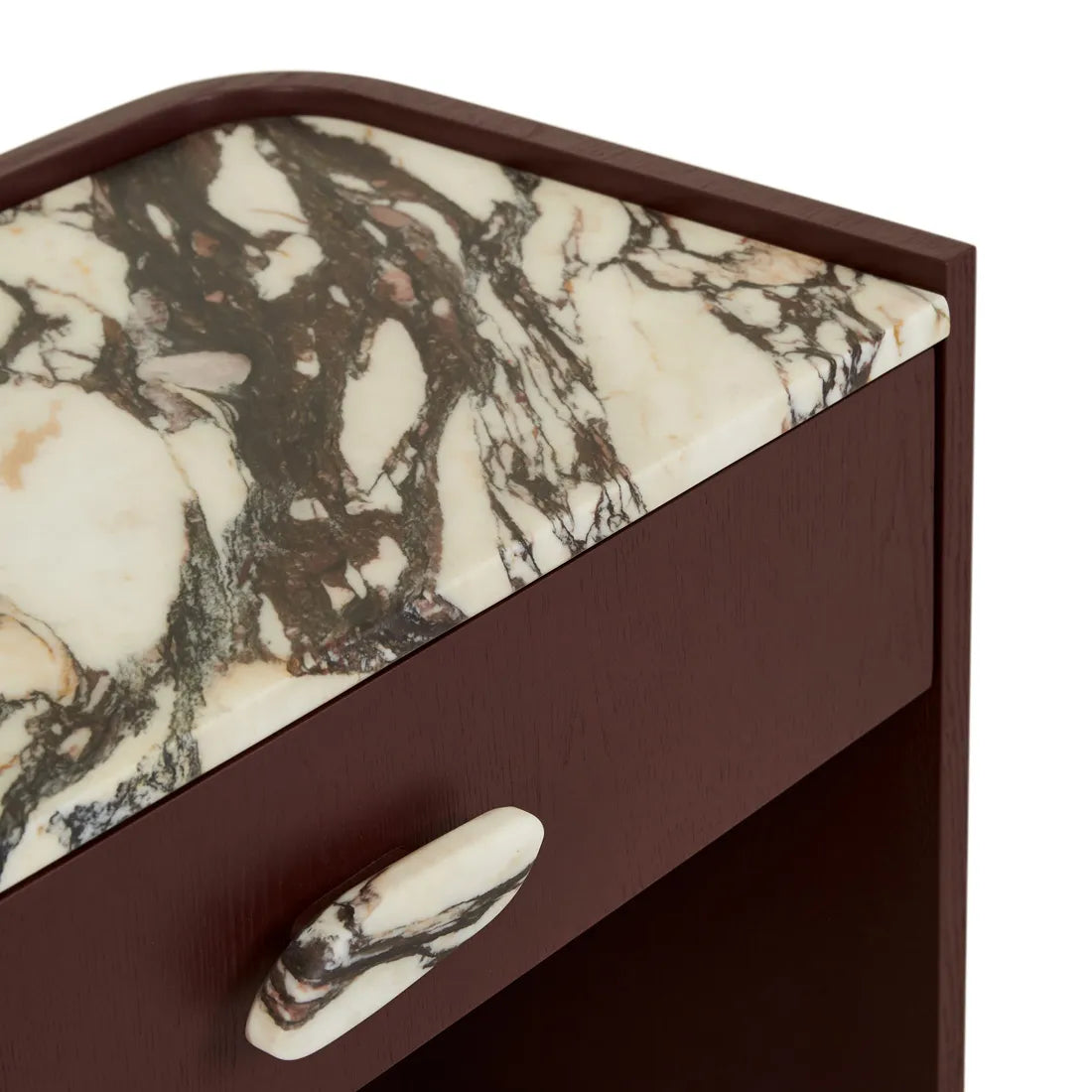 Elsie 1 Drawer Large Bedside - Viola Marble - Shiraz