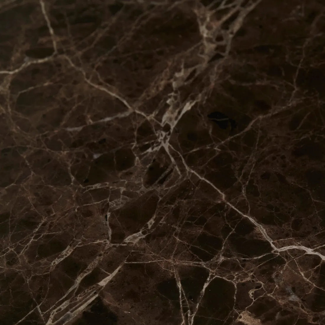 Tolv Tye Marble Bedside - Dark Emperador Marble - Smoked Oak
